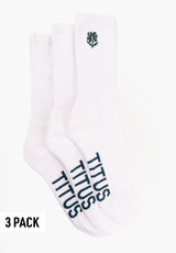 TITUS Florie Socken white-medipetrol – Vorderansicht