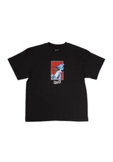 Welcome X Regular Show Mordecai Boxy Garment-Dyed T-Shirt black – Vorderansicht