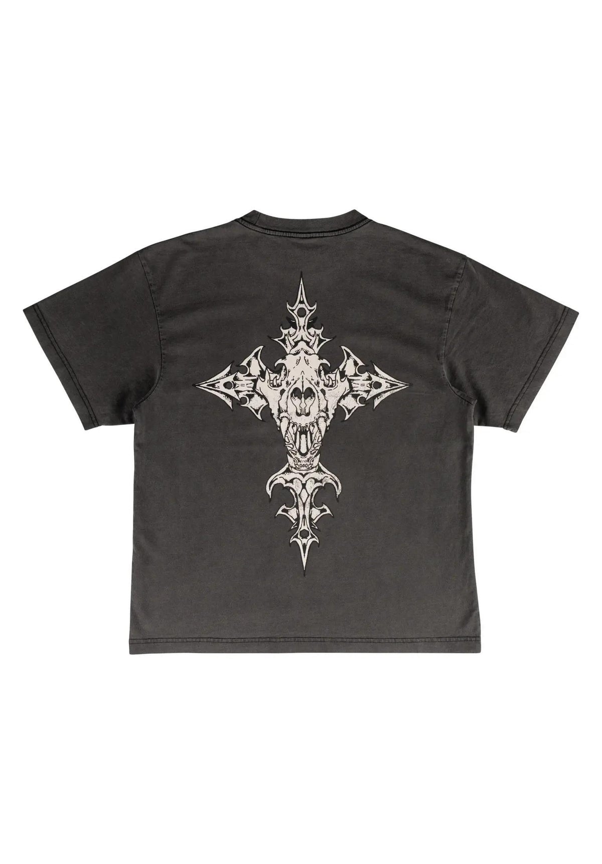 Welcome Iron Wolf Boxy Garment-Dyed T-Shirt vintage-black – Detailansicht 2
