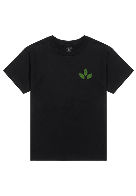 Habitat Bloom Lines T-Shirt black – Vorderansicht