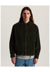 Vans Martinez Cord Hemd-Langarm obsidian-fern – Vorderansicht