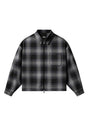 Larkspur Zip Plaid Flannel black Vorderansicht