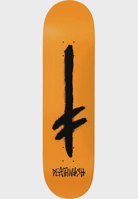 Deathwish Gang Spray PP Deck orange-black – Vorderansicht