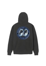Loser-Machine x Mooneyes Chrome Craze Midweight Hoodie pigment-black – Rückenansicht