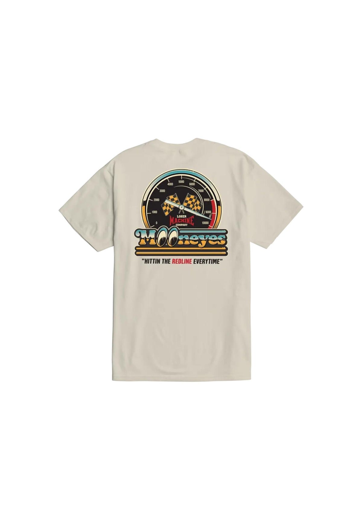 Loser-Machine x Mooneyes Redline T-Shirt cream – Rückenansicht