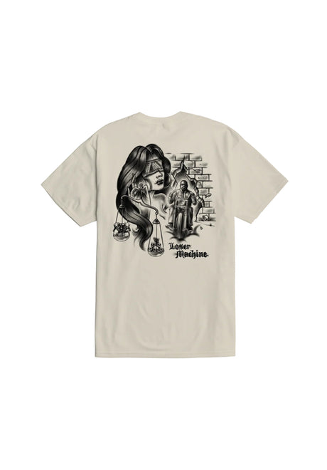Loser-Machine Blind Justice T-Shirt cream – Vorderansicht