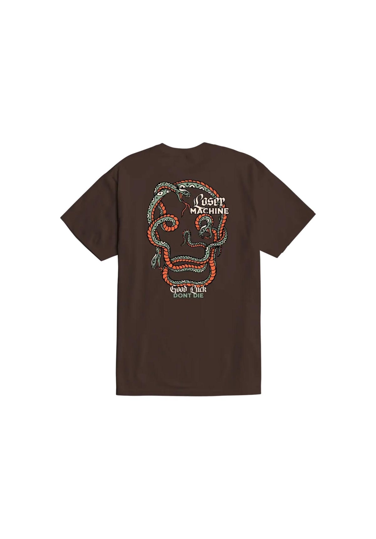 Loser-Machine Snake Eyes T-Shirt java-brown – Rückenansicht