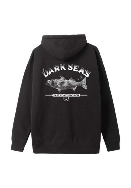 Dark Seas Striped Bass Hoodie black – Vorderansicht