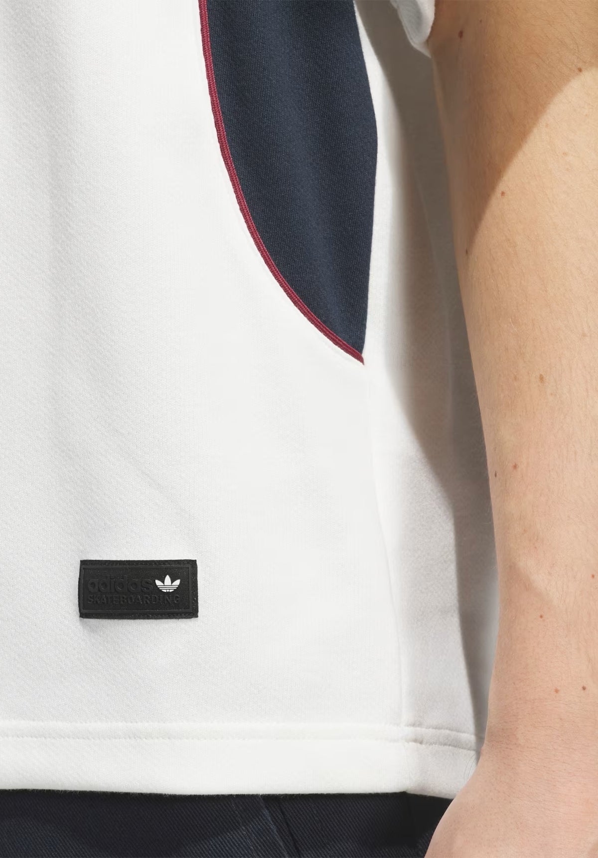 adidas-skateboarding FS+ Jersey T-Shirt white-navy – Detailansicht 1