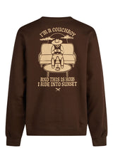 iriedaily Couchboy Crewneck Sweatshirt darkcoffee – Vorderansicht