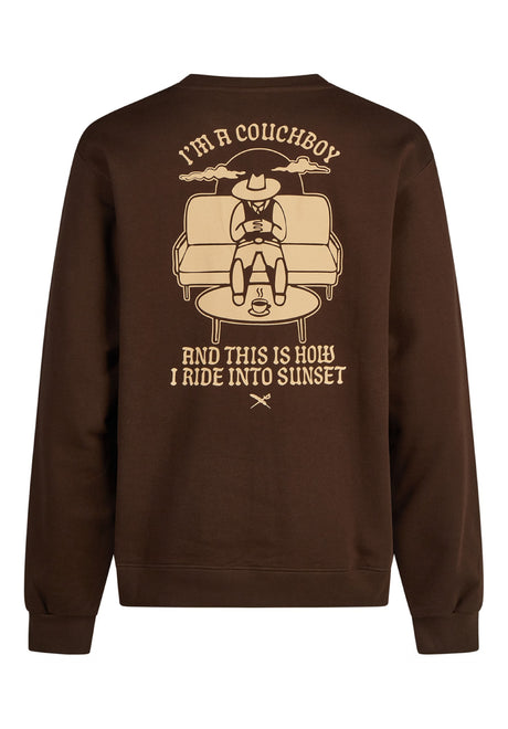 iriedaily Couchboy Crewneck Sweatshirt darkcoffee – Vorderansicht