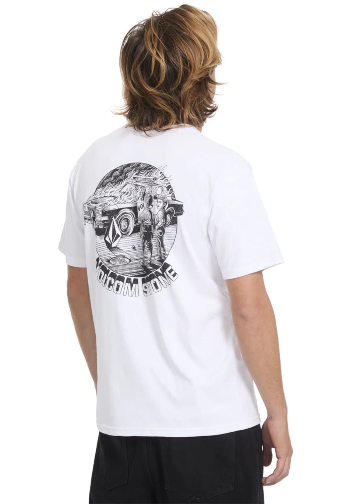 Volcom Firecar T-Shirt white – Rückenansicht