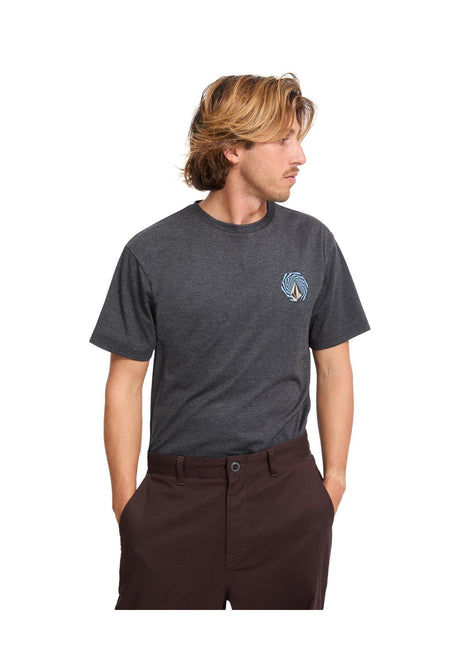 Volcom Ringstone HTH T-Shirt heatherblack – Rückenansicht