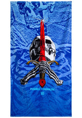 Powell-Peralta Skull & Sword Towel diverser Artikel blue-fade – Vorderansicht