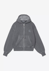 Carhartt WIP W' Hooded Nelson Zip-Hoodie styxgarmentdyed – Vorderansicht