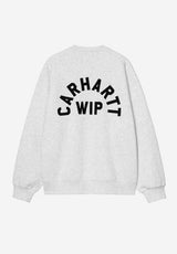 Carhartt WIP Arch Script Sweatshirt ashheather-darknavystonewashed – Rückenansicht