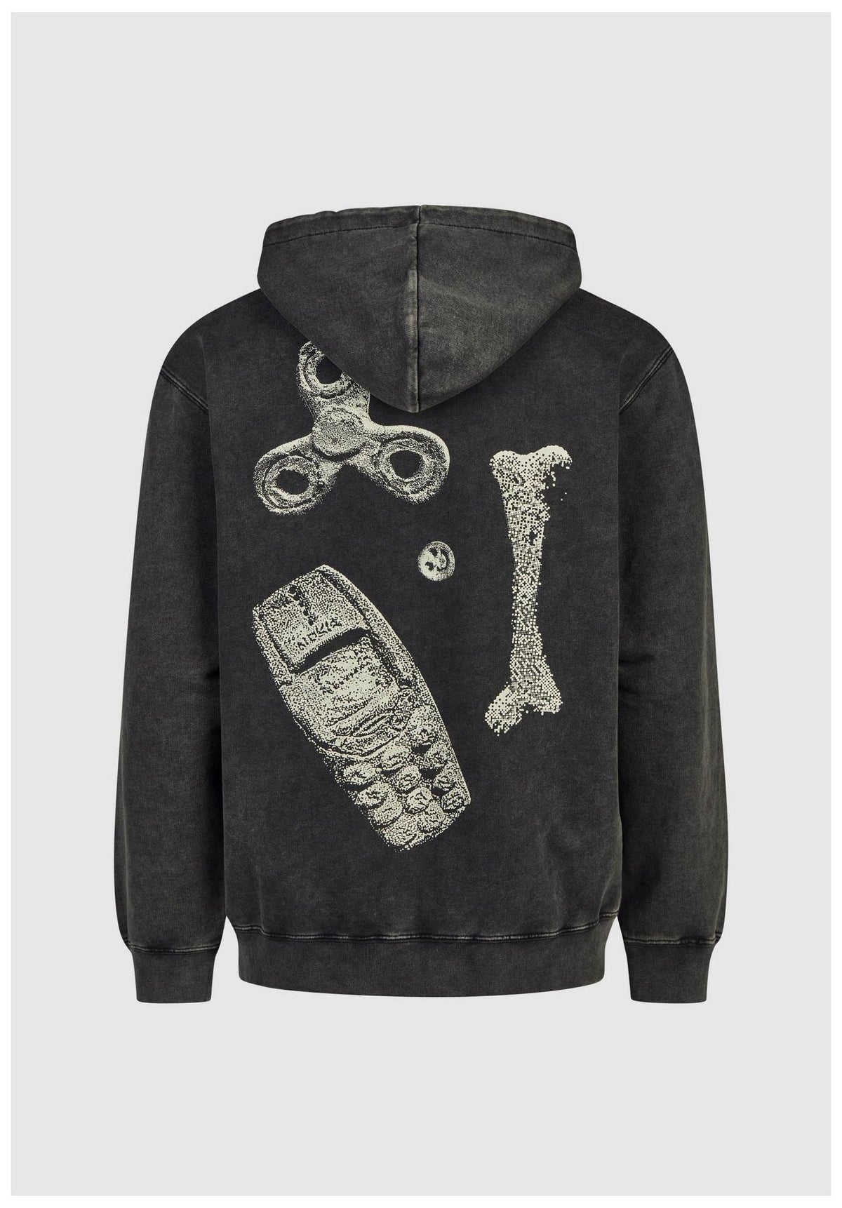 Cleptomanicx Artefacts Hoodie black – Rückenansicht