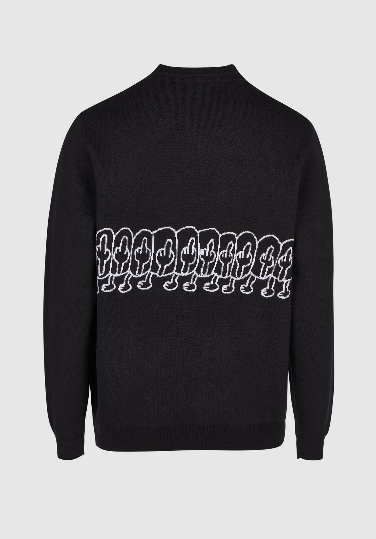 Cleptomanicx FUHUMANS Strickpullover black – Rückenansicht