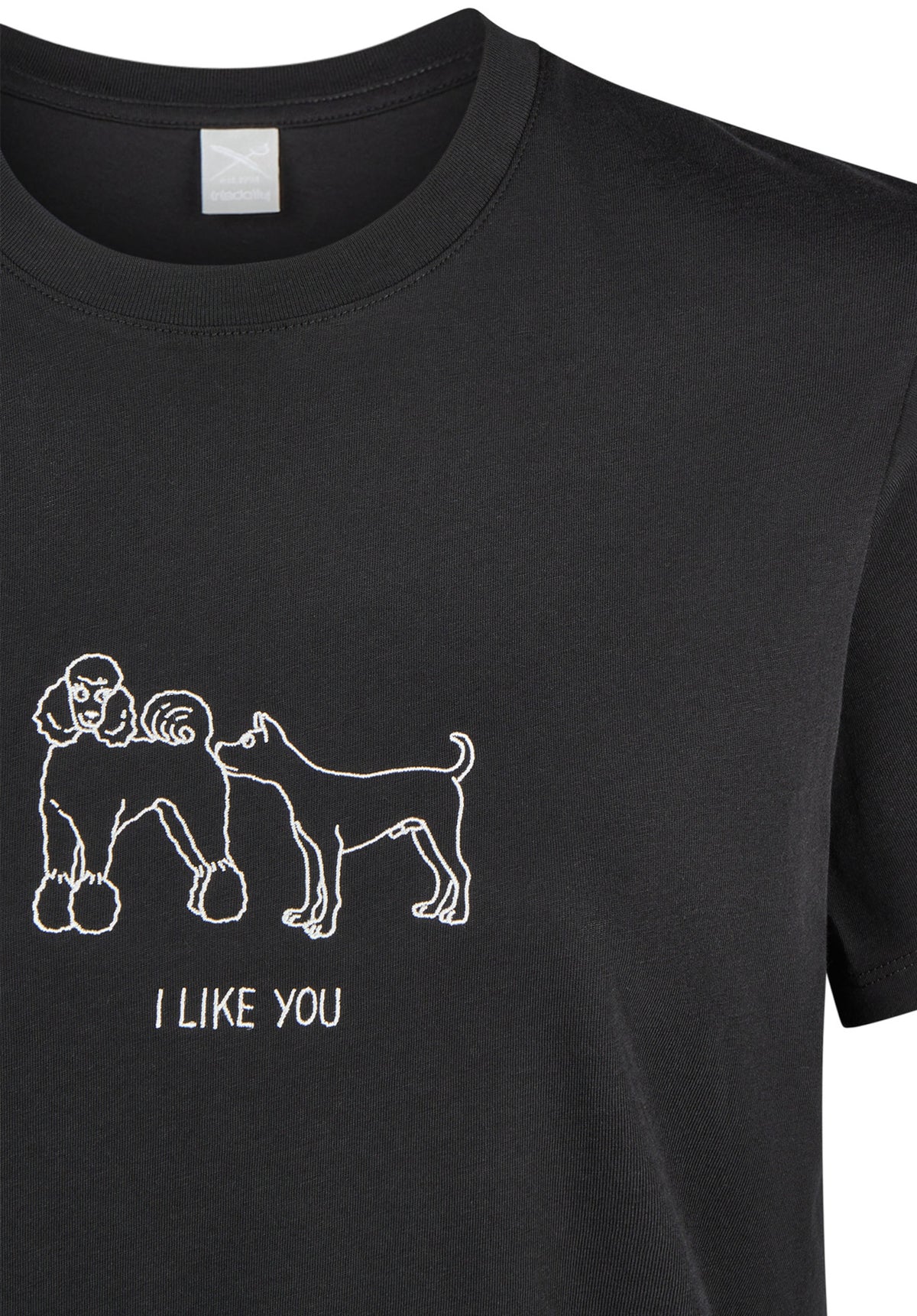 iriedaily I Like U T-Shirt black – Detailansicht 1