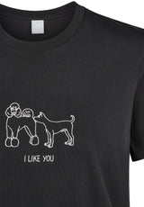 iriedaily I Like U T-Shirt black – Detailansicht 1