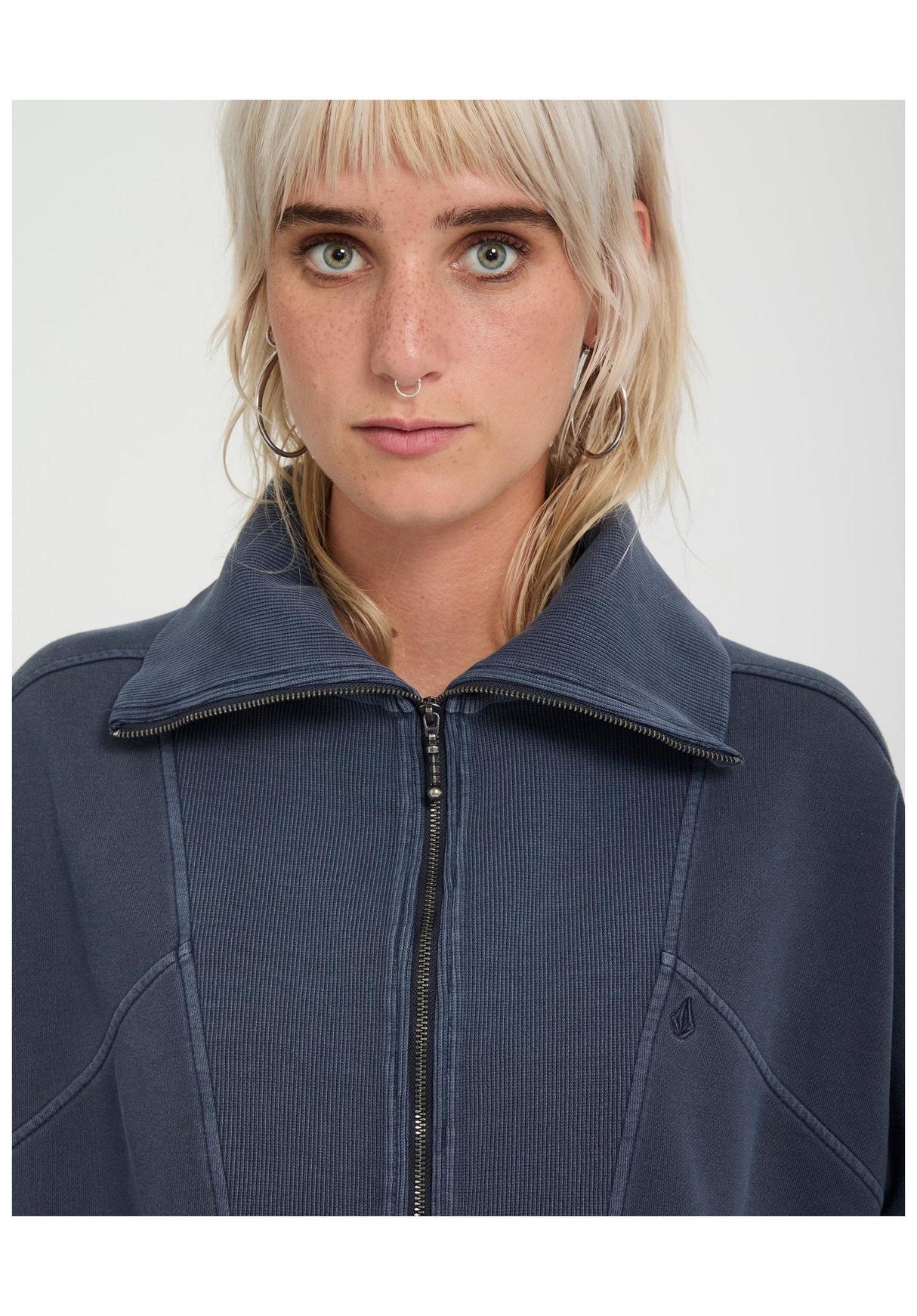 Volcom Reetrocity Quarter Zip Sweatshirt stormblue – Detailansicht 1