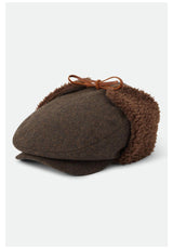 Brixton Barrel Earflap Snap Cap Hut brown-brown-tweed – Vorderansicht