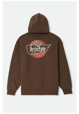 Brixton Heyward Hoodie walnut-brown – Rückenansicht