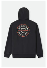 Brixton Crest II Hoodie black – Rückenansicht