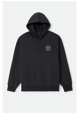 Brixton Crest II Hoodie black – Vorderansicht