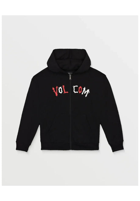 Volcom FA Ozzy Fleece Kids Zip-Hoodie black – Vorderansicht