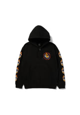 HUF x Spitfire Chrome Head Zip-Hoodie black – Vorderansicht