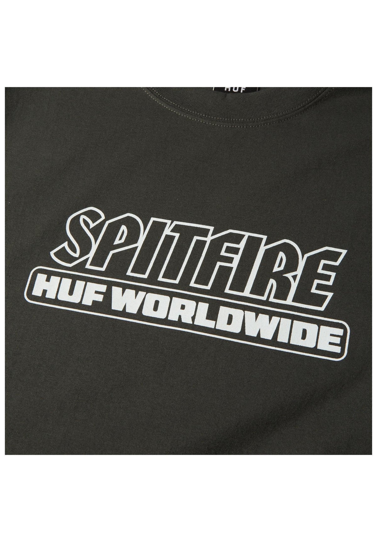 HUF x Spitfire Burn Heavyweight T-Shirt washedblack – Detailansicht 1
