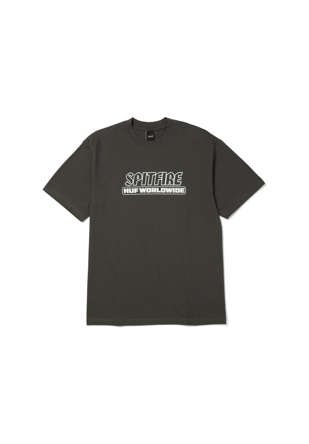 HUF x Spitfire Burn Heavyweight T-Shirt washedblack – Rückenansicht