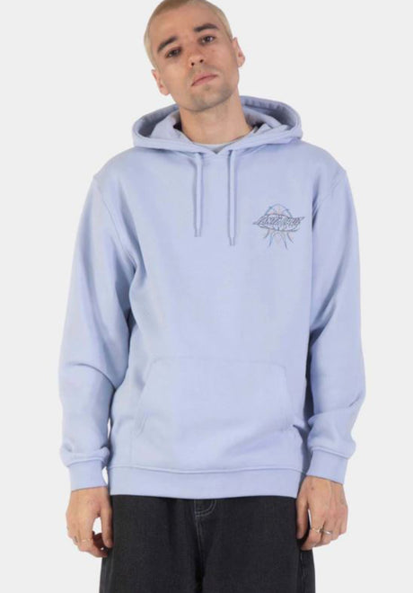 Santa-Cruz Meek Pinstripe Slasher Hoodie iceblue – Rückenansicht