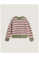 Vans Rollins Stripe Strickpullover greenbalsam-mysticmulberry – Detailansicht 1