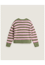 Vans Rollins Stripe Strickpullover greenbalsam-mysticmulberry – Detailansicht 2