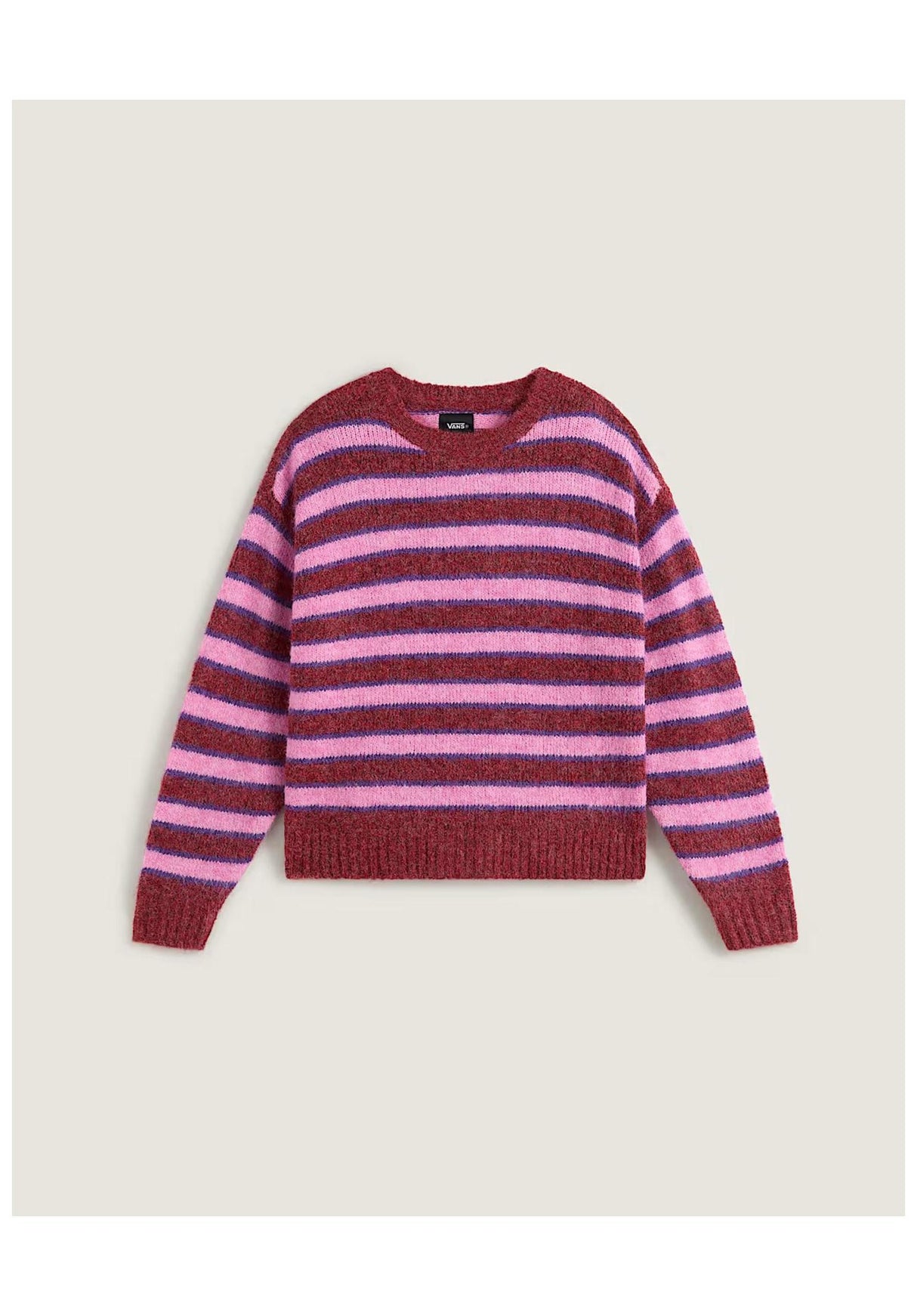 Vans Rollins Stripe Strickpullover poppyemberred-purplelicorice – Detailansicht 2