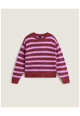 Vans Rollins Stripe Strickpullover poppyemberred-purplelicorice – Detailansicht 2