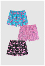 Lousy Livin Greater Flamingos 3er Pack Boxershorts florida – Vorderansicht