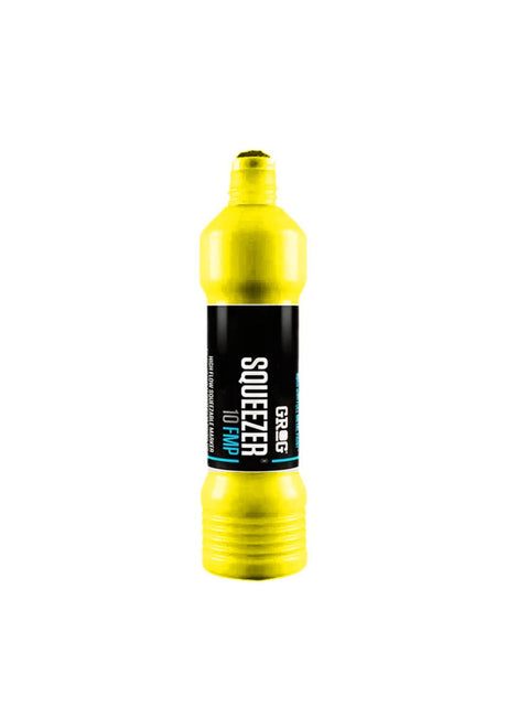 Grog High Flow Mini Squeezer Marker 10mm 35ml FMP Sprühdose flashyellow – Vorderansicht