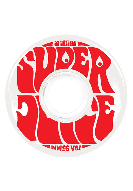 OJ Wheels Mini Super Juice 78a Rolle white-red – Vorderansicht