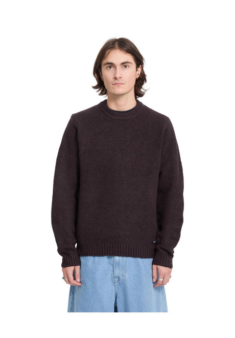 Volcom Edmonder II Strickpullover raisin – Vorderansicht