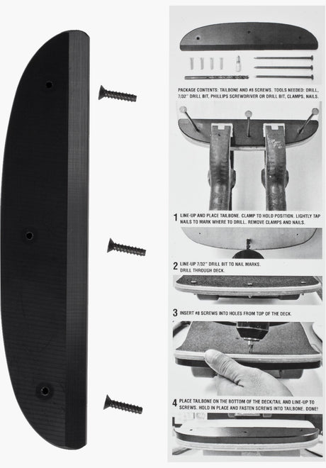 Powell-Peralta Tail Bone Skate-Zubehör black – Rückenansicht