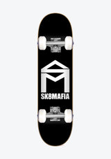 Sk8Mafia House Logo Micro Komplettboard black – Vorderansicht
