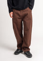 Regular Chino darkbrowndenim-washed Vorderansicht