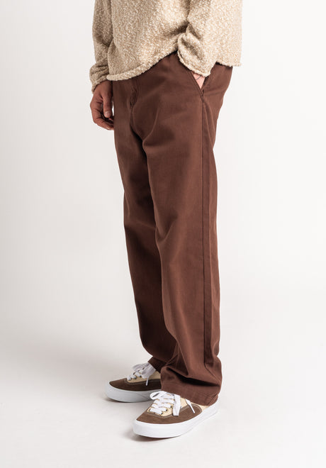 TITUS Regular Chino Chino- / Stoffhose darkbrowndenim-washed – Rückenansicht