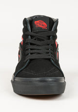 Vans Sk8-Hi Kids Schuh-Kids logo-black-red – Rückenansicht