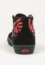 Vans Sk8-Hi Kids Schuh-Kids logo-black-red – Seitenansicht