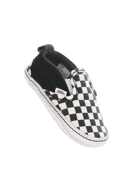 Vans In Slip-On V Crib Schuh-Kids checkerboard-black-truewhite – Vorderansicht