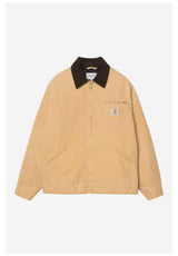 Carhartt WIP OG Detroit Winterjacke dustyH-tobaccostonecanvas – Vorderansicht